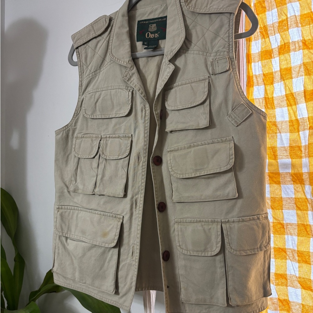 Orvis Men's Beige Multi-Pocket Vest - Picture 2 of 3